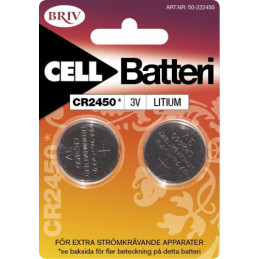 2-pack battery CR2450 Lithium