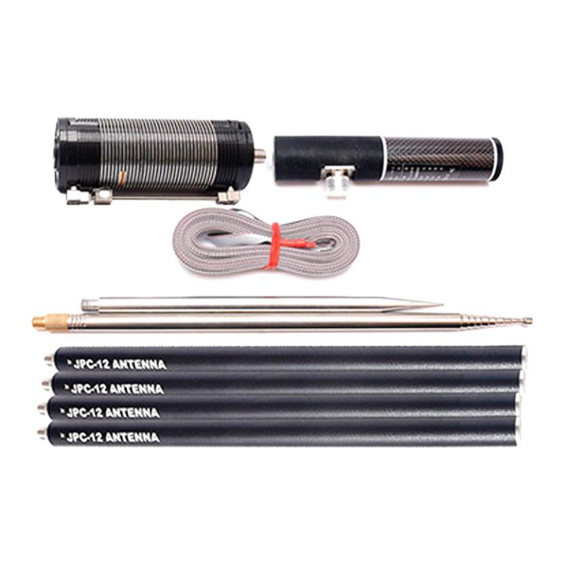 Antenne Radio HF Portable PAC-12 - 8 Bandes (7-50 MHz) - 100W - Léger Et Pliable - Pour Radioamateurs, Voyages, Plein Air