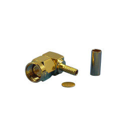 Kontakt SMA Hane R/A Crimp...