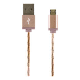 Laddarkabel USB-MicroB 1M Rosé