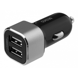 Car charger with dual USB-A