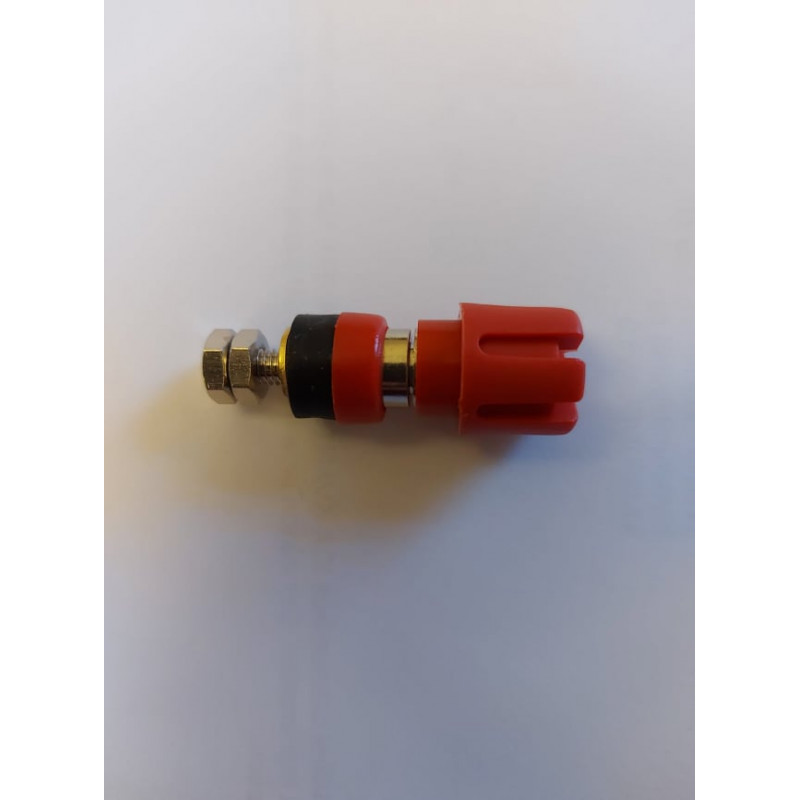 Banana plug Binding post female Red